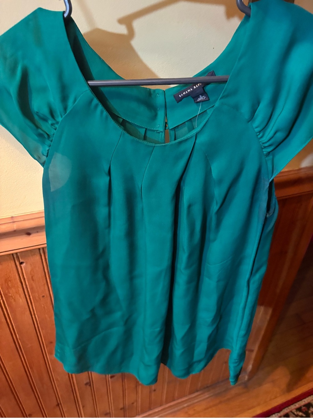 Banana Republic Pleated Cap-Sleeve Blouse
